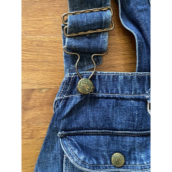 Vintage Rare Test Sanforized by Rice Stix Denim Overalls Bibs Sanforized 38x28 - Picture 4 of 9